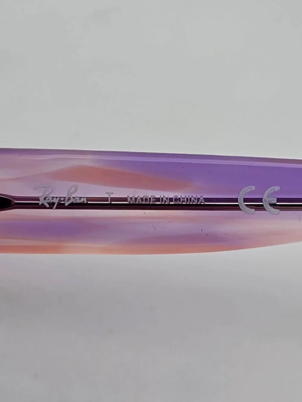 Ray-Ban Jr. RB1512 3530 Purple Pink Crystal Stripe Kids Eyeglasses Frame 46mm
